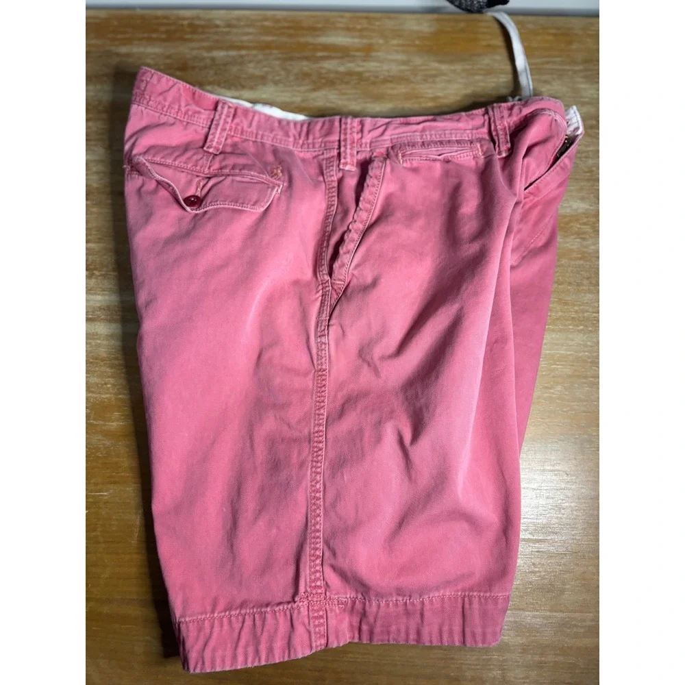 Polo Ralph Lauren Mens Chino Shorts‎ Pink Salmon Cotton Twill Size 36 Flat Front